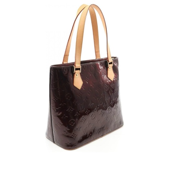 SOLD!! Louis Vuitton LV Vernis Houston Tote in Amarante Patent Leather - Picture 4 of 17
